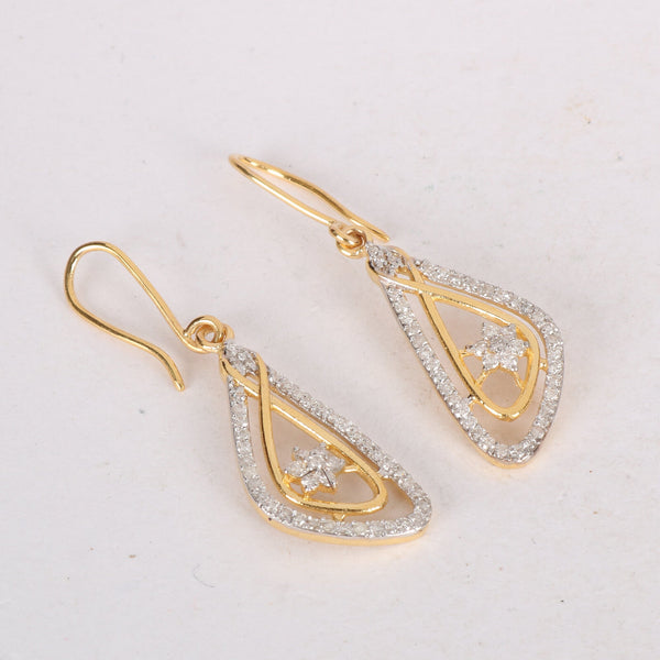 0.67 ct IGI Certified 18K Yellow Gold Stud Earrings with Natural Diamond
