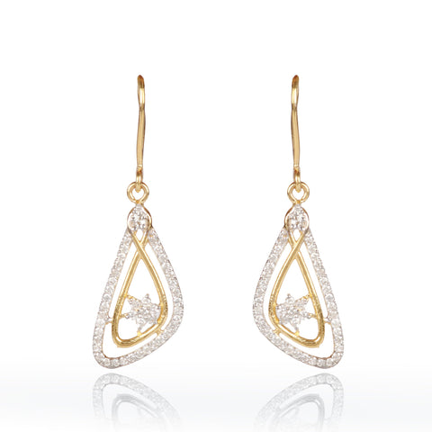 0.67 ct IGI Certified 18K Yellow Gold Stud Earrings with Natural Diamond