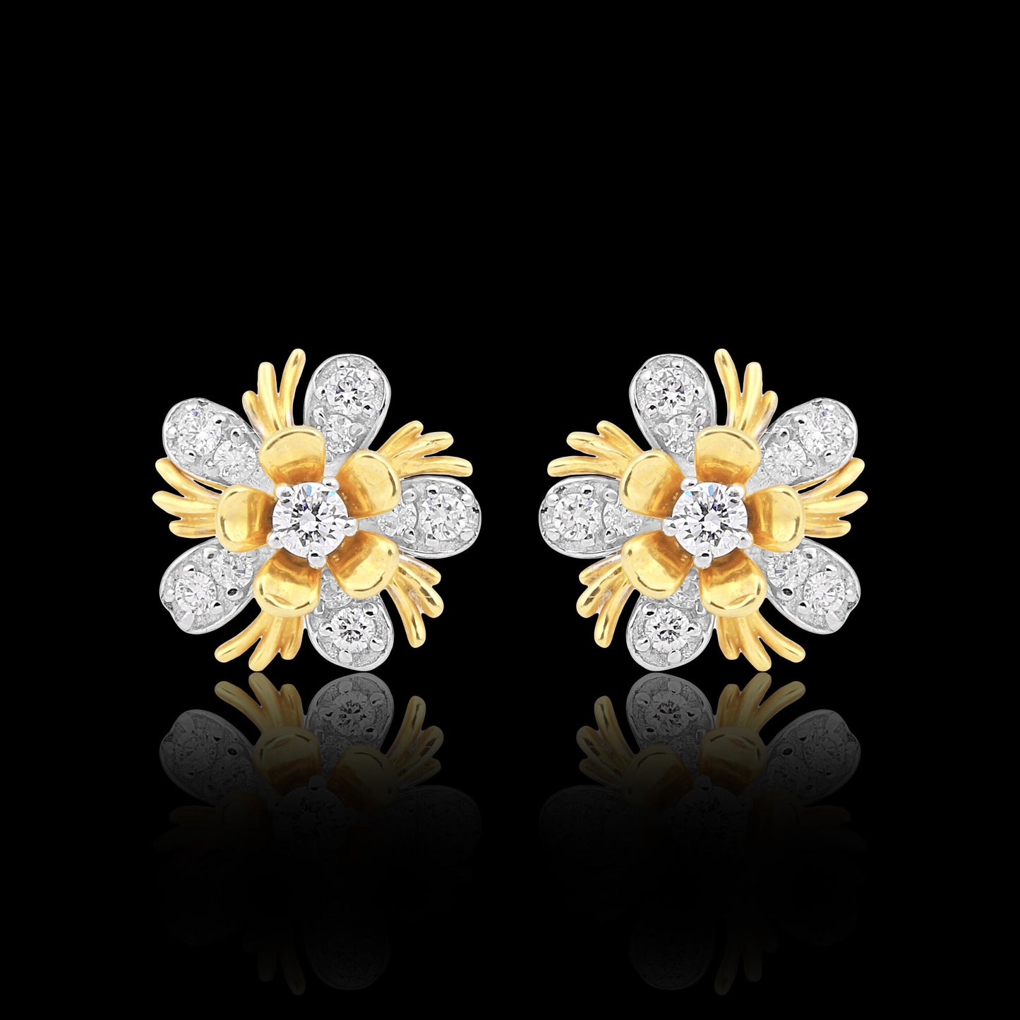 IGI Certified 0.47 Ct Diamond Stud Earrings G-H VS Brilliant Cut Tops