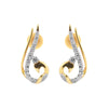0.47 Ct Natural Diamond Stud Earrings IGI Certified G-H VS Round 18K Gold Tops