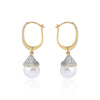 Elegant 0.78 Ct Natural Diamond Earrings IGI Certified H-I VS 18K Gold Tops