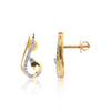 0.47 Ct Natural Diamond Stud Earrings IGI Certified G-H VS Round 18K Gold Tops
