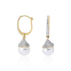 Elegant 0.78 Ct Natural Diamond Earrings IGI Certified H-I VS 18K Gold Tops