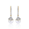 Elegant 0.78 Ct Natural Diamond Earrings IGI Certified H-I VS 18K Gold Tops