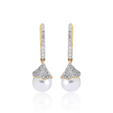 Elegant 0.78 Ct Natural Diamond Earrings IGI Certified H-I VS 18K Gold Tops