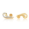 0.47 Ct Natural Diamond Stud Earrings IGI Certified G-H VS Round 18K Gold Tops