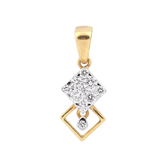 Classic 18K Gold Pendant 0.39 Ct IGI Certified Natural Diamond Jewellry