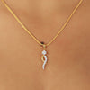 Elegant 18K Gold Pendant with 0.29 Ct IGI Certified Natural Diamond Jewellery - view 2