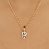 0.19 Ct IGI Certified Natural Diamond Necklace Pendant in 18K Gold - view 4
