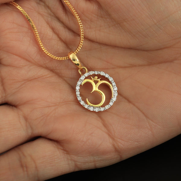 IGI Certified 0.24 Ct Natural Diamond Pendant 18k Gold Jewellery For Women