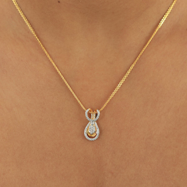 0.40 Ct IGI Certified Natural Diamond Pendant in 18K Gold Engagement Jewellery - view 5