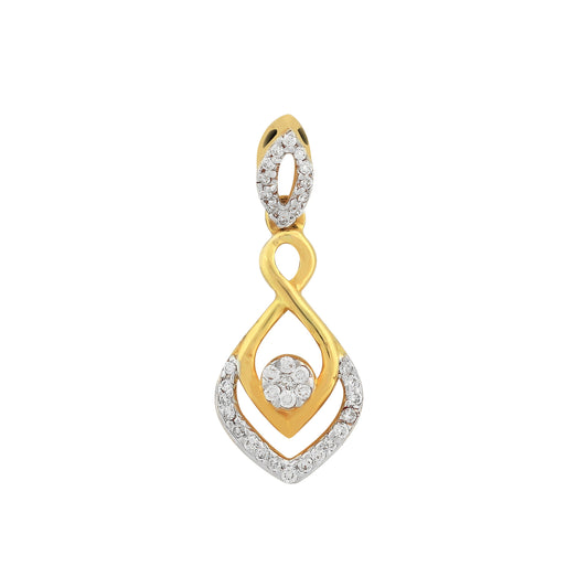 Special Occasion Pendant 0.21 Ct IGI Certified Natural Diamond in 18K Gold