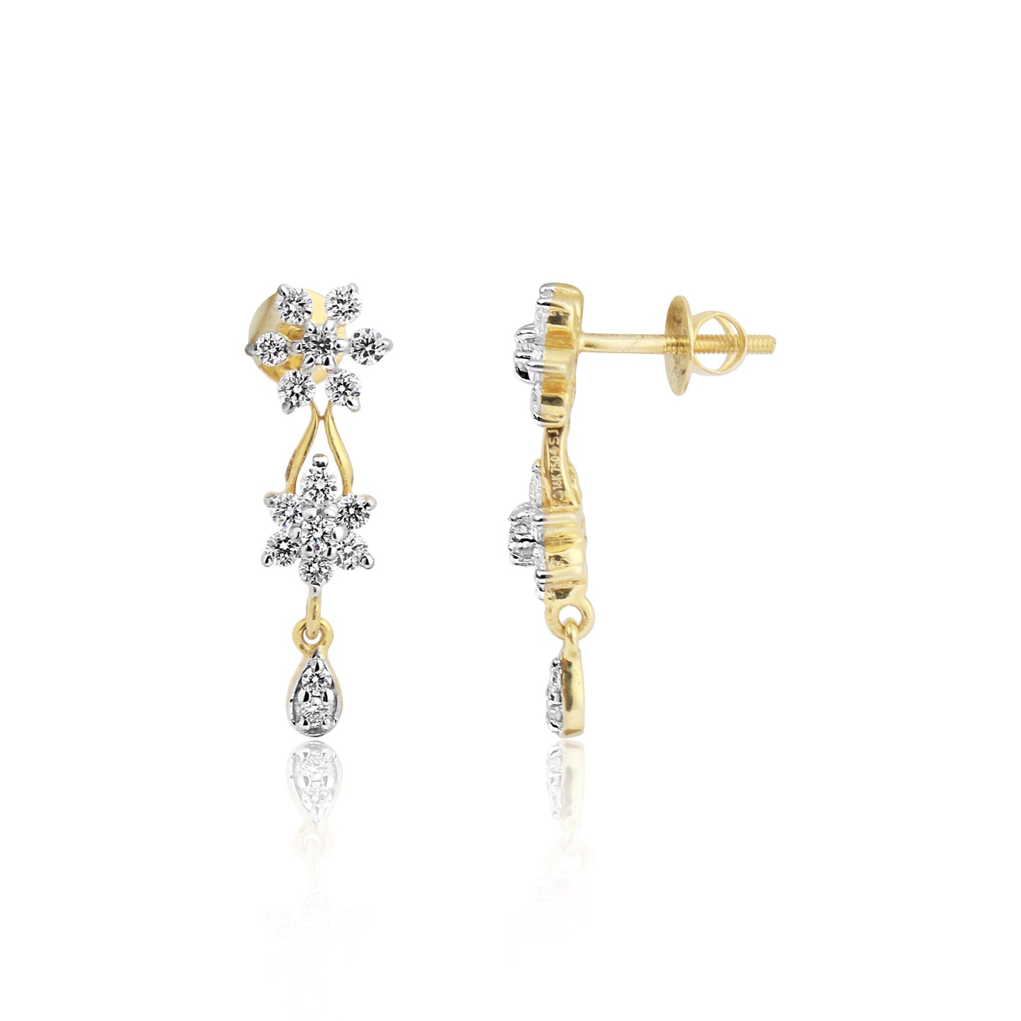 IGI Certified 18K Gold Diamond Jewellery Set 2.03 Ct G-H VS Stylish Luxury Set - view 3