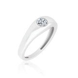 0.50 Ct Natural Diamond Gents Ring 18K Gold IGI Certified J-K Color I1 Clarity