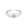 0.50ct Natural Diamond Men's Ring in 18kt White Gold