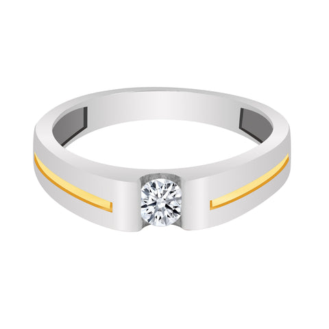 IGI Certified Diamond Gents Ring 0.30 Ct 18K Gold L-M SI Elegant Men's Jewellery