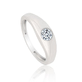 0.50 Ct Natural Diamond Gents Ring 18K Gold IGI Certified J-K Color I1 Clarity