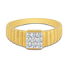 Natural Diamond Gents Ring 0.19 Ct 18K Gold IGI Certified H-I SI Men's Ring