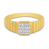 Natural Diamond Gents Ring 0.19 Ct 18K Gold IGI Certified H-I SI Men's Ring