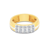 0.35 Ct Diamond Men's Ring 18K Gold IGI Certified H-I I1 Natural Diamond Ring
