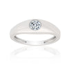 0.50 Ct Natural Diamond Gents Ring 18K Gold IGI Certified J-K Color I1 Clarity