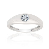 0.50 Ct Natural Diamond Gents Ring 18K Gold IGI Certified J-K Color I1 Clarity