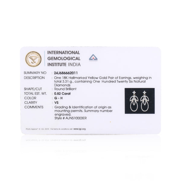 Luxury 3.48 Ct Diamond Jewellery Set IGI Certified 18K Gold G-H-I VS Women Set - view 5