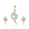 IGI Certified 18K Gold Diamond Necklace Pendant Set 0.71 Ct H-I VS Jewellery