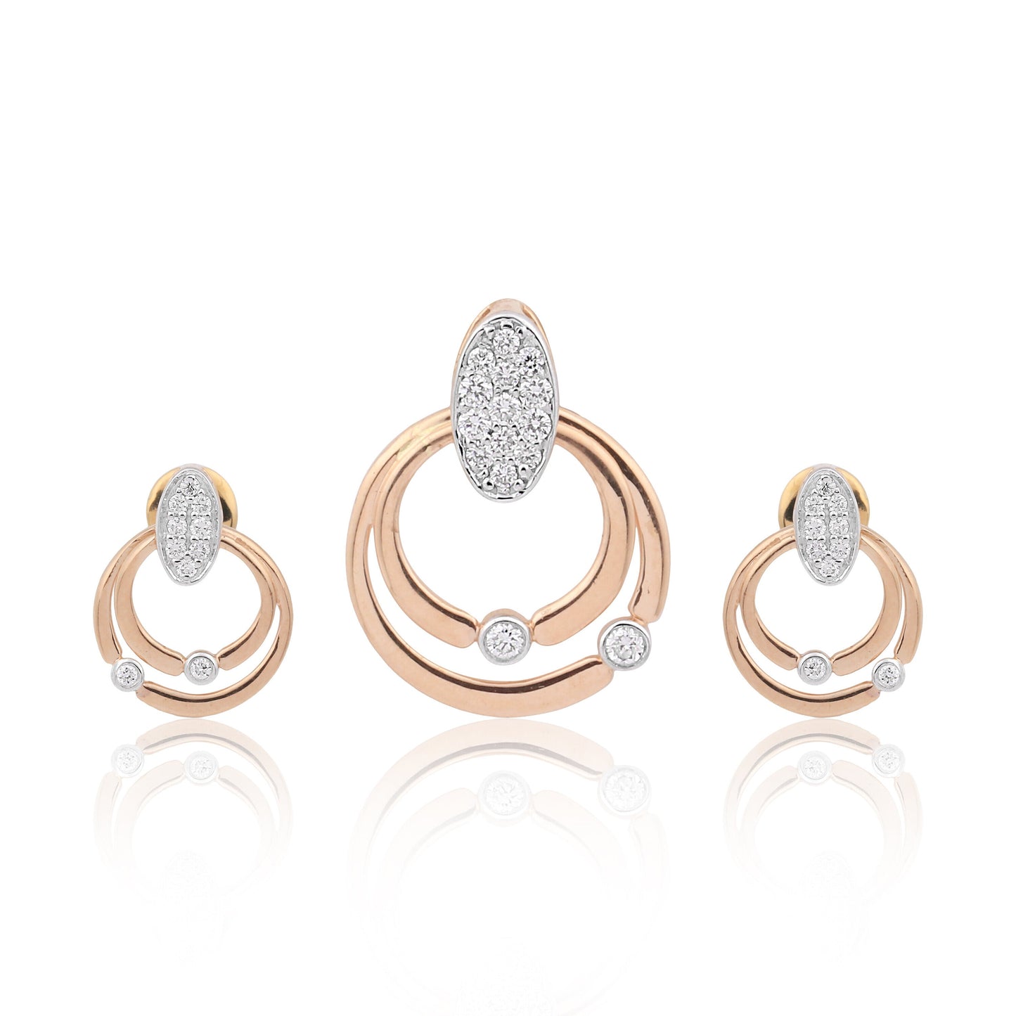 IGI Certified Diamond Pendant Set 0.94 ct 18K Gold Elegant Necklace Jewellery