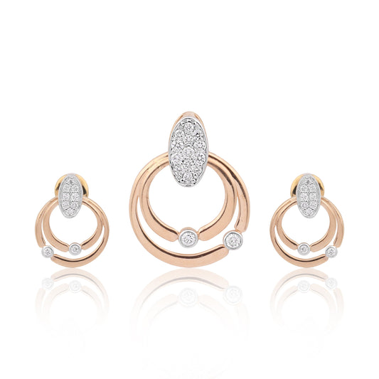 IGI Certified Diamond Pendant Set 0.94 ct 18K Gold Elegant Necklace Jewellery