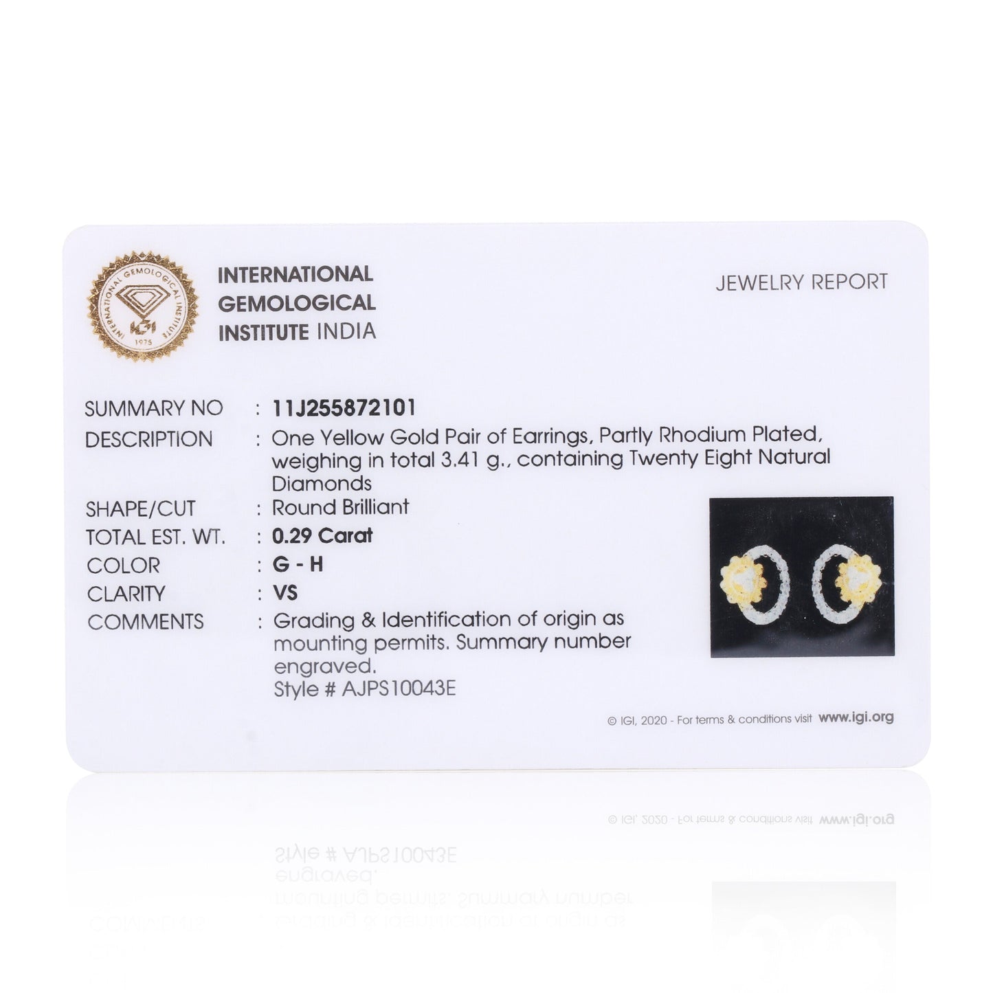 IGI Certified 0.62 Ct Diamond Pendant Set G-H VS 18K Gold for Women Fine Jewellery - view 5