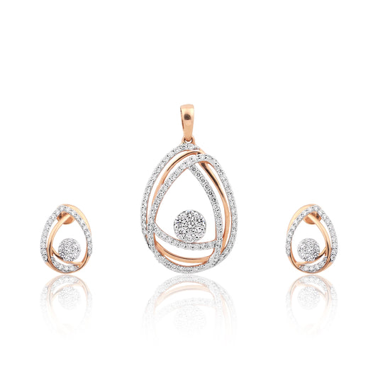 IGI Certified 18K Gold Diamond Pendant Set 1.79 Ct G-H-I VS Premium Jewellery