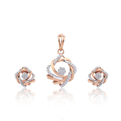 Natural Diamond Pendant Set 0.55 Ct IGI Certified 18K Gold SI Gift for Women