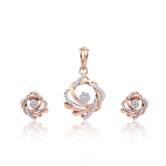 Natural Diamond Pendant Set 0.55 Ct IGI Certified 18K Gold SI Gift for Women