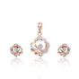Natural Diamond Pendant Set 0.55 Ct IGI Certified 18K Gold SI Gift for Women