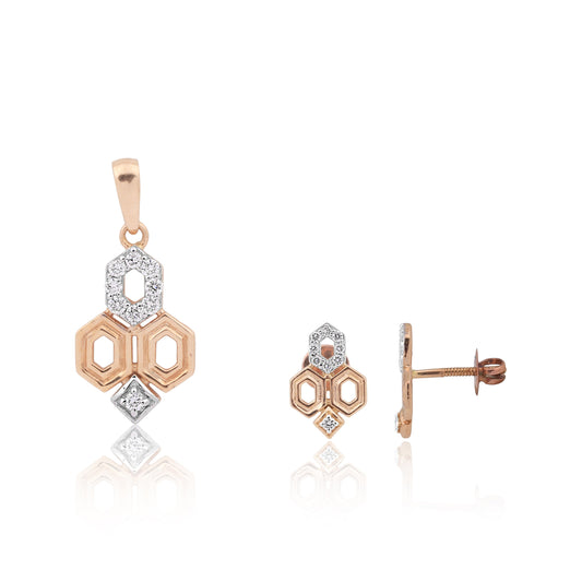 Natural Diamond Pendant Set 0.45 ct IGI Certified 18K Gold Necklace for Women