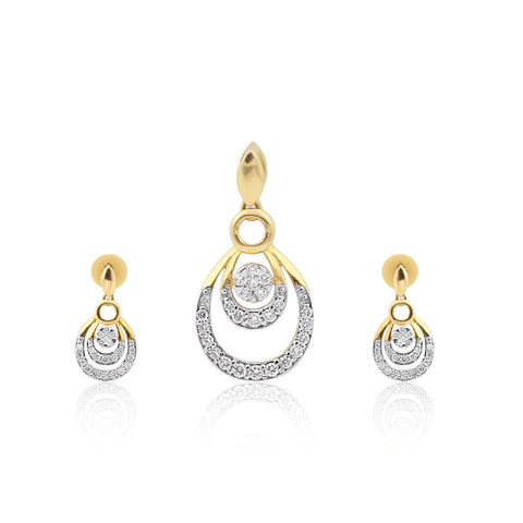 Luxury Diamond Pendant Set IGI Certified 0.78 Ct 18K Gold G-H-I VS Gift Jewellery