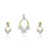 IGI Certified Natural Diamond Pendant Set 2.80 ct 18K Gold Necklace Women