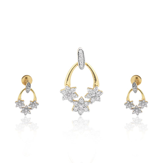 IGI Certified Natural Diamond Pendant Set 2.80 ct 18K Gold Necklace Women
