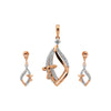0.94 Ct Natural Diamond Pendant Set 18K Gold G-H-I VS Jewellery for Women