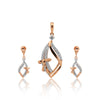 0.94 Ct Natural Diamond Pendant Set 18K Gold G-H-I VS Jewellery for Women - view 3