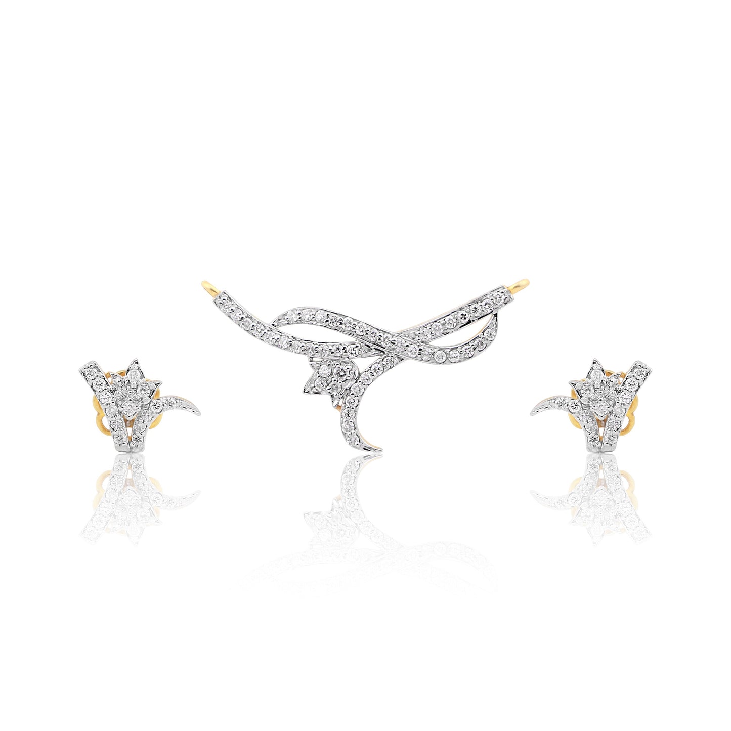 Luxury 0.61 Ct Diamond Pendant Set IGI Certified 18K Gold G-H VS Jewellery