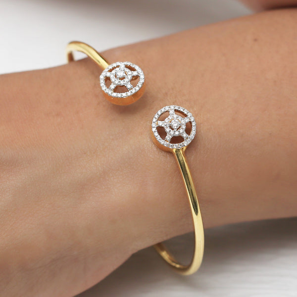 IGI Certified 0.53 Ct. Natural 18KT Gold Diamond Bracelet for women jewlery