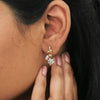 Natural Diamond Necklace Set with Earrings 18K Yellow Gold 1.60 Ct IGI Certified