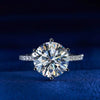3.5 Ct Certified White Round Cut Moissanite Solitaire Ring Romantic Gift 18K Gold P 18K Gold Plated
