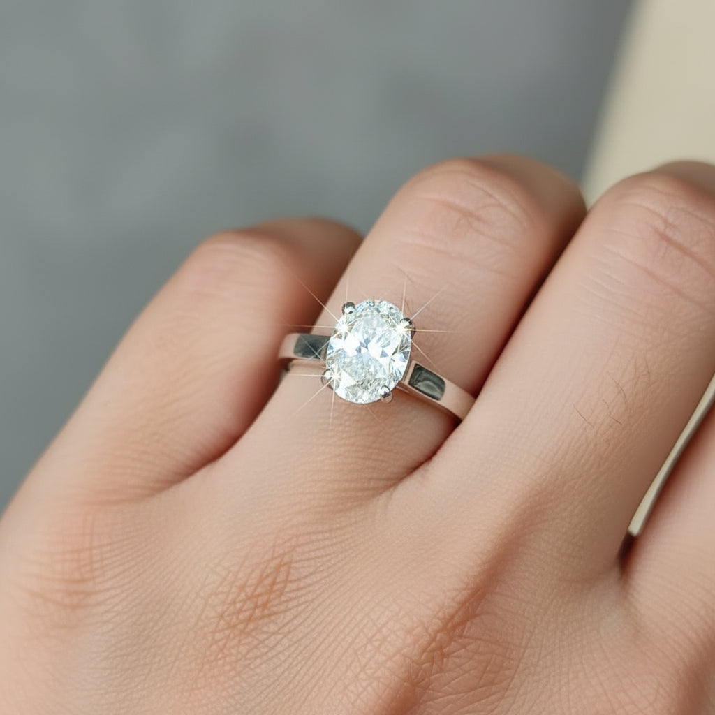 1.30 Ct Certified Cushion Cut White Moissanite Solitaire Ring For Wife 18K Gold Pla 18K Gold Plated