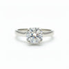 1.30 Ct Certified Cushion Cut White Moissanite Solitaire Ring For Wife 18K Gold Pla 18K Gold Plated