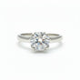 1.30 ct DEW Certified Cushion Cut White Moissanite Solitaire Ring For Wife 18K Gold Pla 18K Gold Plated