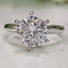 Certified 2.55 Ct White Round Moissanite Solitaire Ring in New Year Gift 18K Gold P 18K Gold Plated