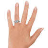 3.20 Ct Certified Round Cut Off White Moissanite Ring In Birthday Gift 18K Gold Pla 18K Gold Plated